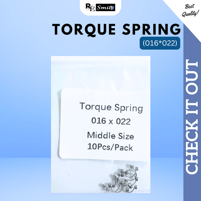 Anterior root torquing auxiliary arch & torque spring