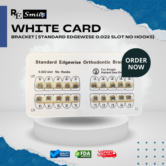 White Card Bracket Standard Edgewise 022" Slot