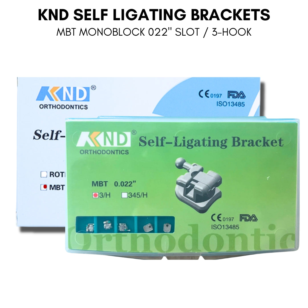 GREEN/BLUE  Self Ligating Holder Monoblock - Roth/MBT 3 hook & 345 hook