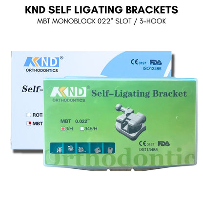 GREEN/BLUE  Self Ligating Holder Monoblock - Roth/MBT 3 hook & 345 hook