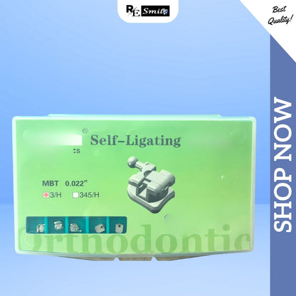 GREEN/BLUE  Self Ligating Holder Monoblock - Roth/MBT 3 hook & 345 hook