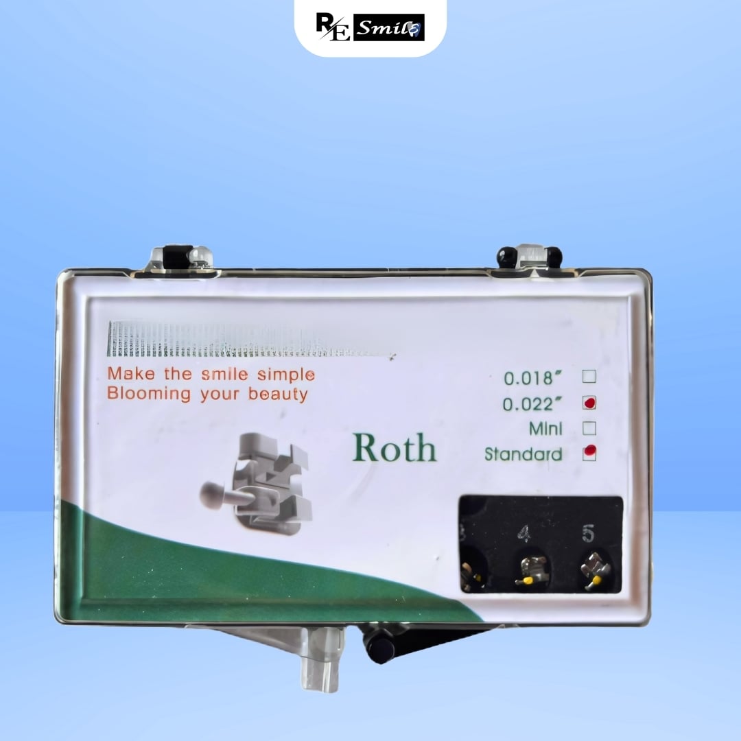 Green Case Orthodontic Bracket System Mini/Standard Roth 345 Hook 0.022 Slot Mesh Base