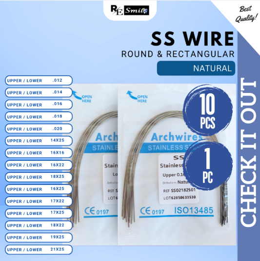 Stainless Steel Archwire NATURAL Round/ Rectangular