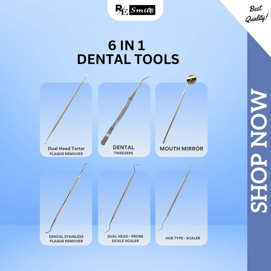6 in 1 Stainless Steel dental tools
