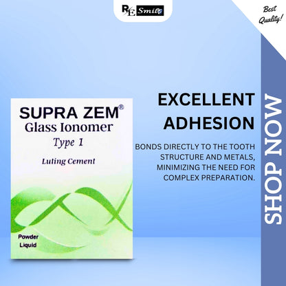 Supra zem glass ionomer luting cement type 1