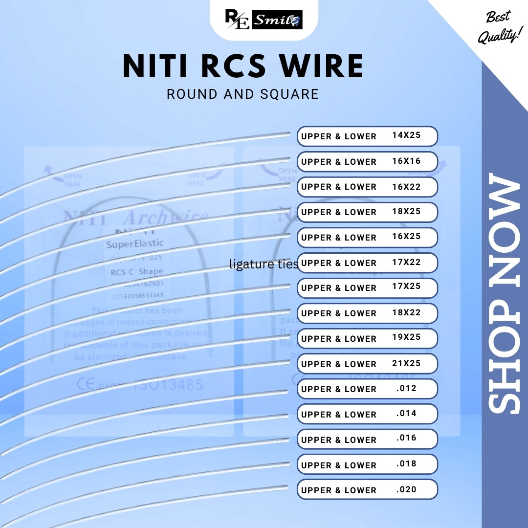 Niti Archwire super elastic RCS Ovoid Round/ Square Upper/Lower